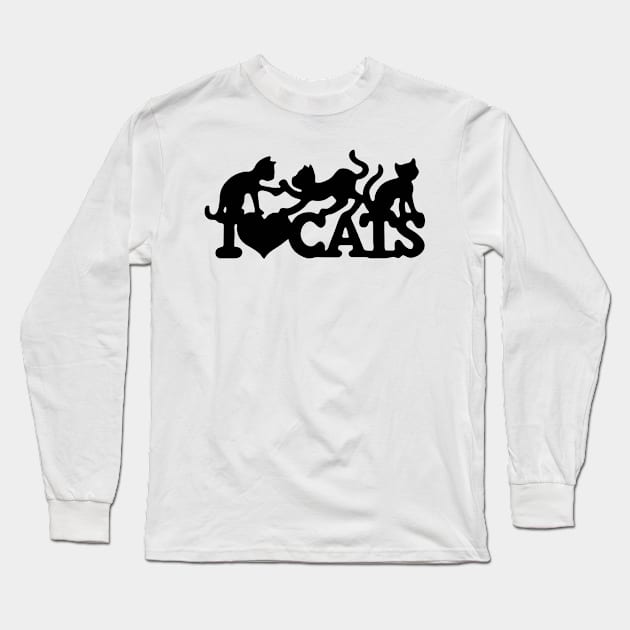 Cats Long Sleeve T-Shirt by wolulas